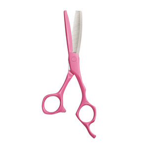 Ciseaux amincissants pour cheveux à usage professionnel Ciseaux amincissants en acier à haute teneur en carbone revêtus de couleur rose avec repose-doigt - Product Image 4