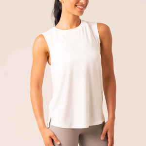 Logo personnalisé 2025 été décontracté course femmes débardeurs couleur unie respirant léger maillot Service OEM - Product Image 1