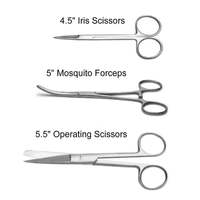 Kit de disección veterinaria para estudiantes quirúrgicos MEDZORA, juego de instrumentos quirúrgicos de acero inoxidable, herramientas de cirugía médica, 1 año