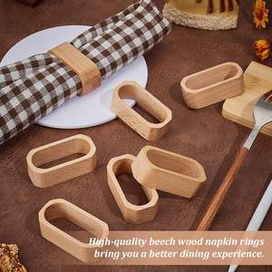 Anillos de Servilleta de Madera con Diseño de Calabaza, Ecológicos, para Otoño, Decoración de Mesa, para Fiestas de Acción de Gracias, Eventos, con Logotipo Personalizado - Product Image 3