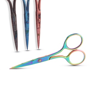 Ciseaux de manucure professionnels à pointe extra fine, lames courbées en acier inoxydable, pour droitiers, pour cuticules et poils du nez - Product Image 4