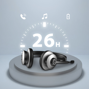 Tai nghe không dây khử tiếng ồn có mic Tai nghe <span class=keywords><strong>PC</strong></span> âm thanh nổi có chức năng tắt tiếng & đàm thoại 28 giờ cho máy tính văn phòng Cuộc họp Zoom trên điện thoại thông minh - Product Image 3