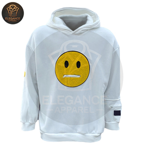 Sweats à capuche pour hommes de haute qualité, pull de broderie personnalisé, fournisseur de streetwear surdimensionné, meilleur produit, sweats à capuche brodés en chenille - Product Image 1