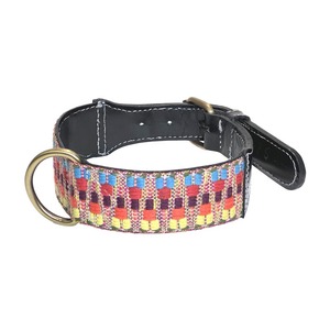 Handmade Color <b>Strip</b> <b>Leather</b> Pet Collar Customizable Durable Adjustable Malaysian Wholesale Lightweight Fashion for Dogs - Product Image 2