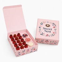 Boîte en carton kraft personnalisable avec gaufrage, doublure en éponge et fermeture magnétique pour emballage de pâtisseries et de boulangerie - Vente en gros de donuts