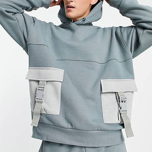 High Quality Heavyweight 100% Cotton Fleece Men's Wholesale High Quality Unisex <b>Plain</b> <b>Tracksuit</b> Cargo <b>Tracksuit</b> Set for Men - Product Image 3