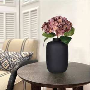 Handmade Modern Design Round <b>Black</b> Powder Coated <b>Flower</b> <b>Vase</b> Tabletop Floor Stand for Home Decor Wedding Christmas Decoration - Product Image 2