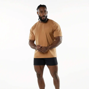 Pakistán hizo camisetas de verano de gran tamaño para hombres cuello redondo 100% algodón pesado transpirable Jersey de talla grande diseño en blanco - Product Image 4