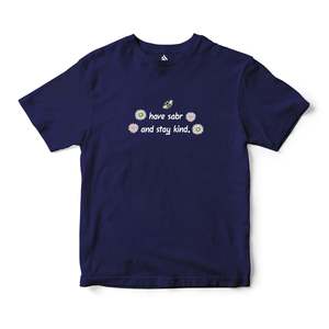 เสื้อยืดแขนสั้น 100% ผ้าฝ้าย Sabr Stay Kind ผ้าเจอร์ซีย์ พิมพ์ลายกราฟิกแบบกด ซิลค์สกรีน พิมพ์ลาย ทรงเข้ารูป สีพื้น - Product Image 5