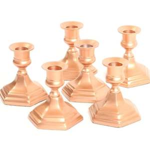 Candelabros plateados para decoración, centro de mesa de Metal para 2 velas - Product Image 6