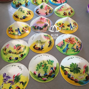 งานศิลปะการวาดภาพบนหมวกทรงกรวยจากเวียดนาม |    บลูโลตัส - Product Image 5