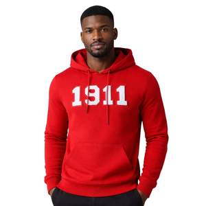 Sweat à capuche en chenille rouge Kappa Alpha Psi 1911, taille réelle, 80 % coton peigné, 20 % polyester, vêtement en polaire grec de qualité supérieure - Product Image 1