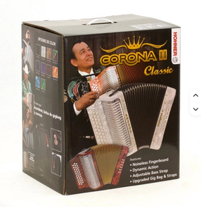 Nouvel accordéon diatonique Hohner 3500FB Corona II 31 boutons FBbEB en aluminium OEM - Product Image 1