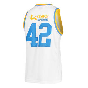 Maillot de basket-ball personnalisé en maille, couleur unie, séchage rapide, respirant, imprimé par sublimation, pour adultes - Product Image 2