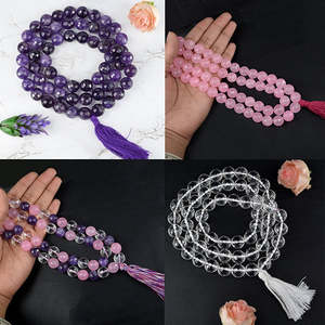 สร้อยคอมุกหินคริสตัลธรรมชาติ 12 มม. สำหรับทุกเพศ - Product Image 2