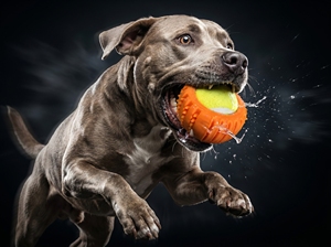Ledu Dual Ball Surprise – Jouet pour chien en caoutchouc durable avec balle de tennis intégrée - Product Image 3
