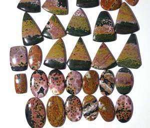 Venta al por mayor Natural Ocean Jasper Cabochon Piedra preciosa de cuarzo suelta para la fabricación de joyas Suministros colgantes - Product Image 4