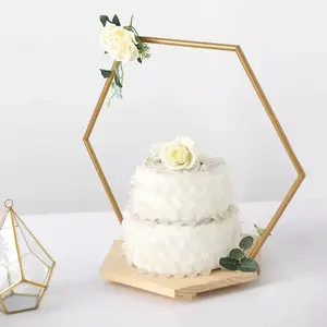 Chunlei Oem Stand De Gateaux Metalen Bloemen Centerpieces Display Bruiloft Boog Cake Stand