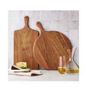 Premium <b>wood</b> chopping board featuring polished acacia <b>wood</b> grain perfect for slicing bread fruits cheese and vegetables - Product Image 2