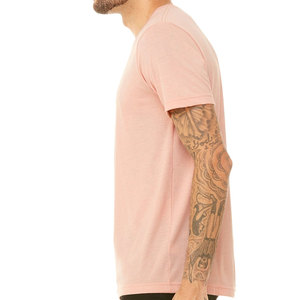 Bella + toile 3413C unisexe Triblend élégant T-Shirt hommes imprimé col rond coton mélangé rose T-Shirt 2025 dernière conception usine - Product Image 5