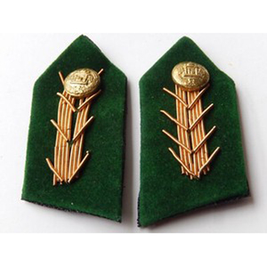 ตราติดปกเสื้อแบบกอร์เจ็ตสีขาว พร้อมลายถักเปียรัสเซียสีขาว แบบหนีบ ปักลายลูกไม้ สำหรับติดบนปกเครื่องแบบ ตราติดปกเสื้อแบบกอร์เจ็ตสีทอง ลายถักเปียรัสเซีย - Product Image 5