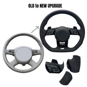 <span class=keywords><strong>Volant</strong></span> personnalisé en fibre de carbone pour <span class=keywords><strong>Audi</strong></span> <span class=keywords><strong>A3</strong></span> A4 S4 A5 S5 B8 B8.5 (2009-2016) |   Cuir Nappa à fond plat, version améliorée, ajustement OEM+ - Product Image 3