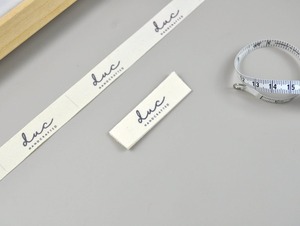 Custom Designed Organic Fabric Clothing Labels Woven Technique with Personalized Text or Logo for <b>T</b>-Shirt Garment Tags - Product Image 4