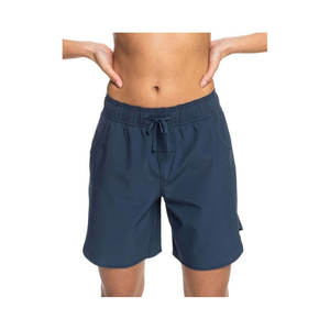 กางเกงว่ายน้ำผู้ชายกางเกงขาสั้นผ้ายืดเอวยืดผ้าใบลำลองสีพื้นกันน้ำ - Product Image 3