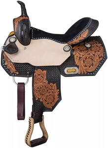 อานหนังแข่งทรงกระบอกสไตล์ตะวันตกคุณภาพสูงอานม้าม้าอังกฤษขนาดที่กำหนดเองได้ - Product Image 4