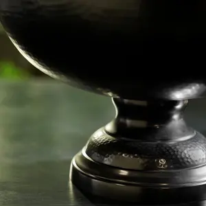 Vente en gros OEM Bol à punch moderne gris mat en métal martelé | Idéal pour les mariages, les fêtes et les boissons - Product Image 5