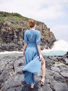 Perfectamente hecho lindo mujeres Casual elegante personalizado A-line largo Maxi vestido Casual indio desgaste largo Maxi vestidos diseñador ropa conjunto - Product Image 2