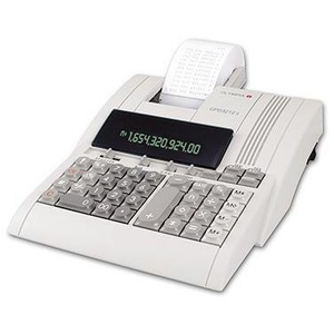 Calculatrice de bureau blanche alimentée par secteur 214 x 70 x 254 mm Noir/Rouge Olympia CPD 3212 S - Product Image 1