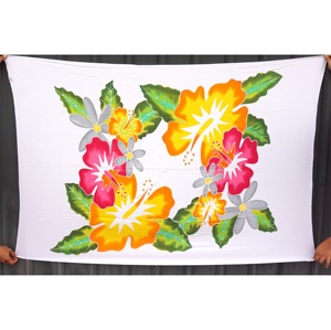 Pareos Hawaianos Pintados a Mano 100% Rayón de Alta Calidad, Ropa de Playa Personalizada al por Mayor, Cubierta para las Islas del Pacífico Asiático HPGU002-02-180 - Product Image 1