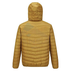 Chaqueta empacable con aislamiento para hombre, abrigo de invierno ligero e hinchado con puños elásticos, bolsillos con cremallera, marca OEM - Product Image 4