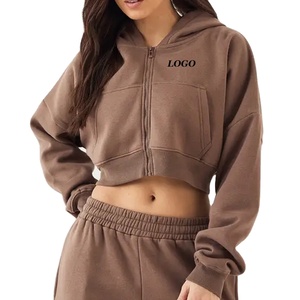 Sweat à capuche en polaire de style simple pour femmes, matière respirante et durable, prix avantageux pour les commandes en gros avec fermeture éclair, personnalisable et avec logo - Product Image 1