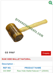 Herramientas de joyería de madera natural GS 996F, mazo de piel cruda para joyería, herramienta de madera hecha a mano - Product Image 2