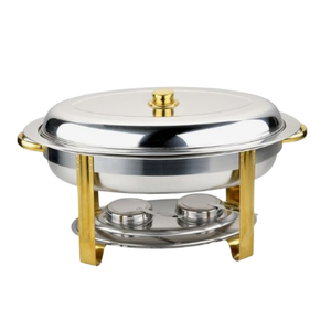 Suministros de alimentos atractivos Plato de frotamiento Cazuela Sirviendo comida Calentador Hecho a mano Diseñador Banquete DE BODA Acabado brillante Plato de frotamiento - Product Image 1