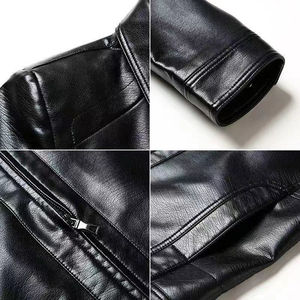 Chaqueta de cuero para hombre de alta calidad 2025, ropa de calle informal, chaqueta de cuero para hombre, chaqueta de cuero transpirable a prueba de viento para hombre - Product Image 6