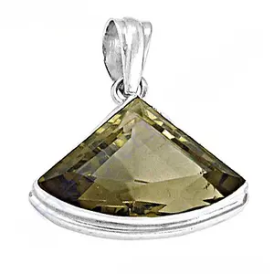 Collar con Colgante de Plata 925 con Citrino en Forma de Lágrima, Chapado en Rodio, Oro Rosa, Estilo Religioso, Dijes, Joyería - Product Image 1