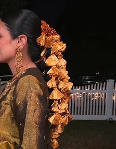 Punjabi Paranda nupcial boda desgaste accesorio para el cabello Golden Gota pelo trenza joyería India Parandi regalo para mujeres fiesta Favor - Product Image 4