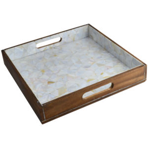 Plateaux à Décoration Nouveau Design avec Finition Imprimée Multiple Forme Carrée pour Plateau de Service Alimentaire et Boissons Design Plateau en Bois Brun - Product Image 5