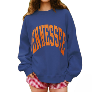 Sweat-shirt oversize en maille pour femme, mélange polyester/coton, col montant, logo personnalisé sur le devant, style streetwear - Product Image 6