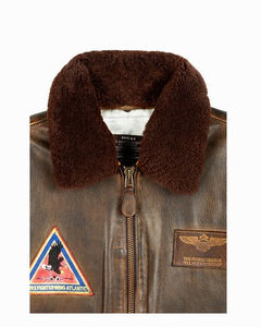 Chaqueta Bomber de Lana/Poliéster con Cuello de Piel G1 al por Mayor, Chaqueta de Invierno para Hombre, Estilo Urbano, Cierre de Cremallera y Botones - Product Image 3