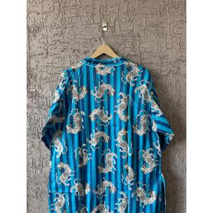 Robe kimono japonaise faite à la main Robe de nuit imprimée tigre pour femmes Coton indien Saison d'été pour demoiselles d'honneur - Product Image 5