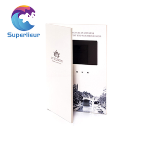 Superlieur Pantalla HD de 7 pulgadas Folleto de <span class=keywords><strong>video</strong></span> digital Pantalla de seda Impresión de troquelado para publicidad promocional Papel hecho - Product Image 4