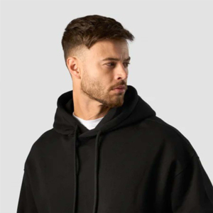 Nueva llegada Heavyweight Athletic Activewear Hoodie para hombres Solid Winter Workout Gym String Running Hooded Collar Pocket - Product Image 6