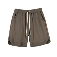 Achetez des shorts de sport en toile pour hommes, blancs, solides, fabriqués sur mesure, à séchage rapide, avec taille élastique, pour la course à pied, la remise en forme et l'entraînement en salle de sport