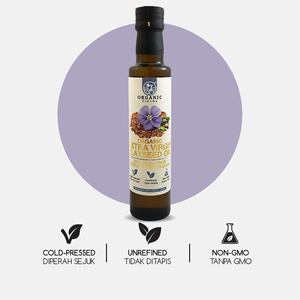 ORGANIC FIELDS Huile de lin biologique 250 ml Huile végétale de qualité supérieure - Product Image 1