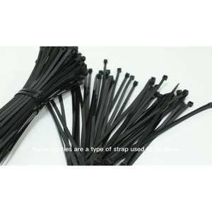 Correas de nailon negras autoblocantes con cremallera, 500 unidades, varios tamaños (300/250/200/150/100 mm) para el hogar, oficina, jardín y taller - Product Image 3