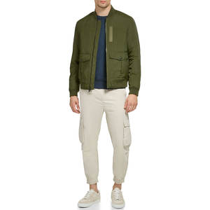 Prix compétitif Blouson bombardier pour hommes bonne qualité Blouson bombardier en soie avec impression et broderie sur patch Veste bombardier design pour hommes - Product Image 2